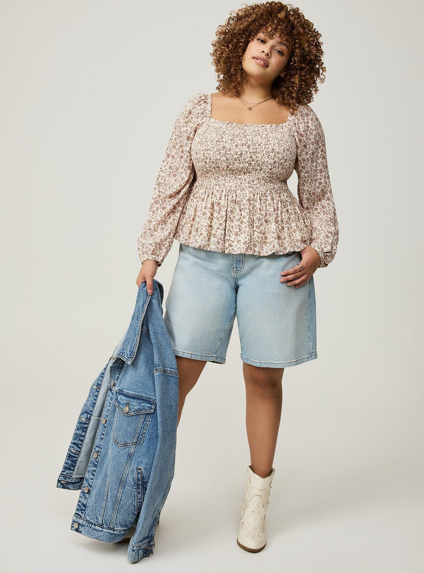 Smocked Crop Blouse 