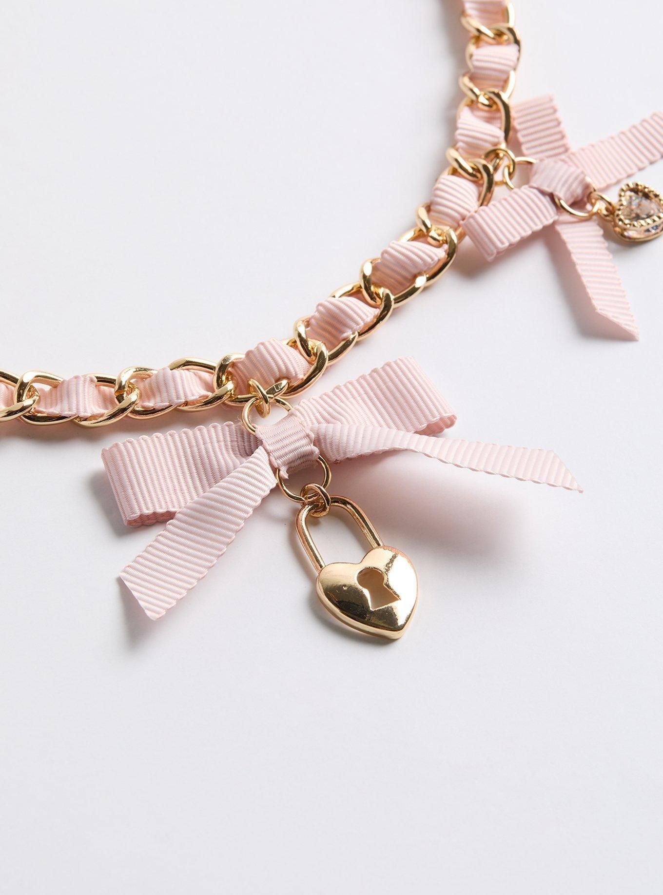 Bow & Heart Statement Necklace