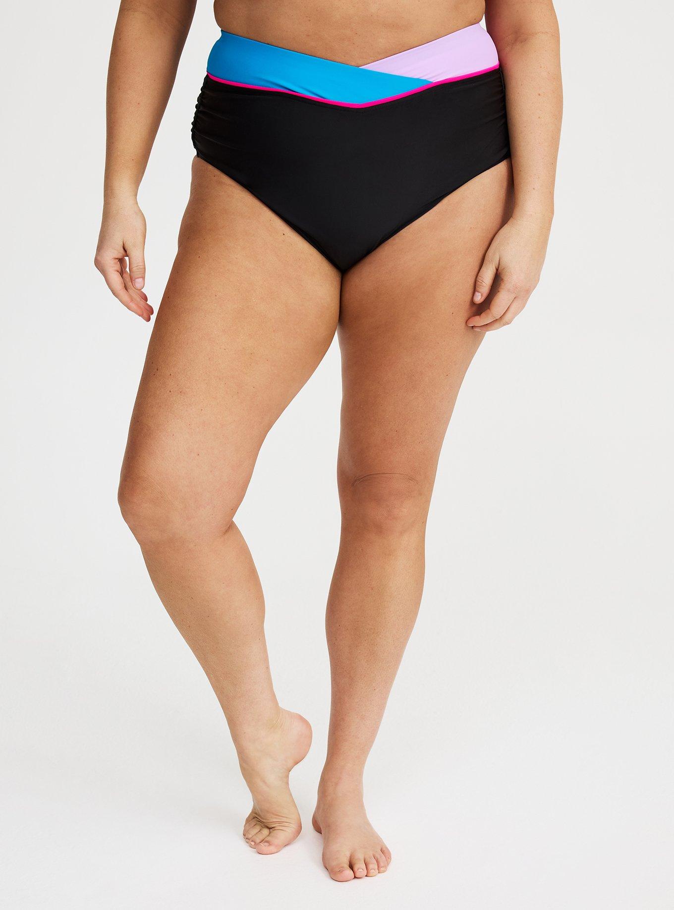 V-Front Ruched Swim Bottom