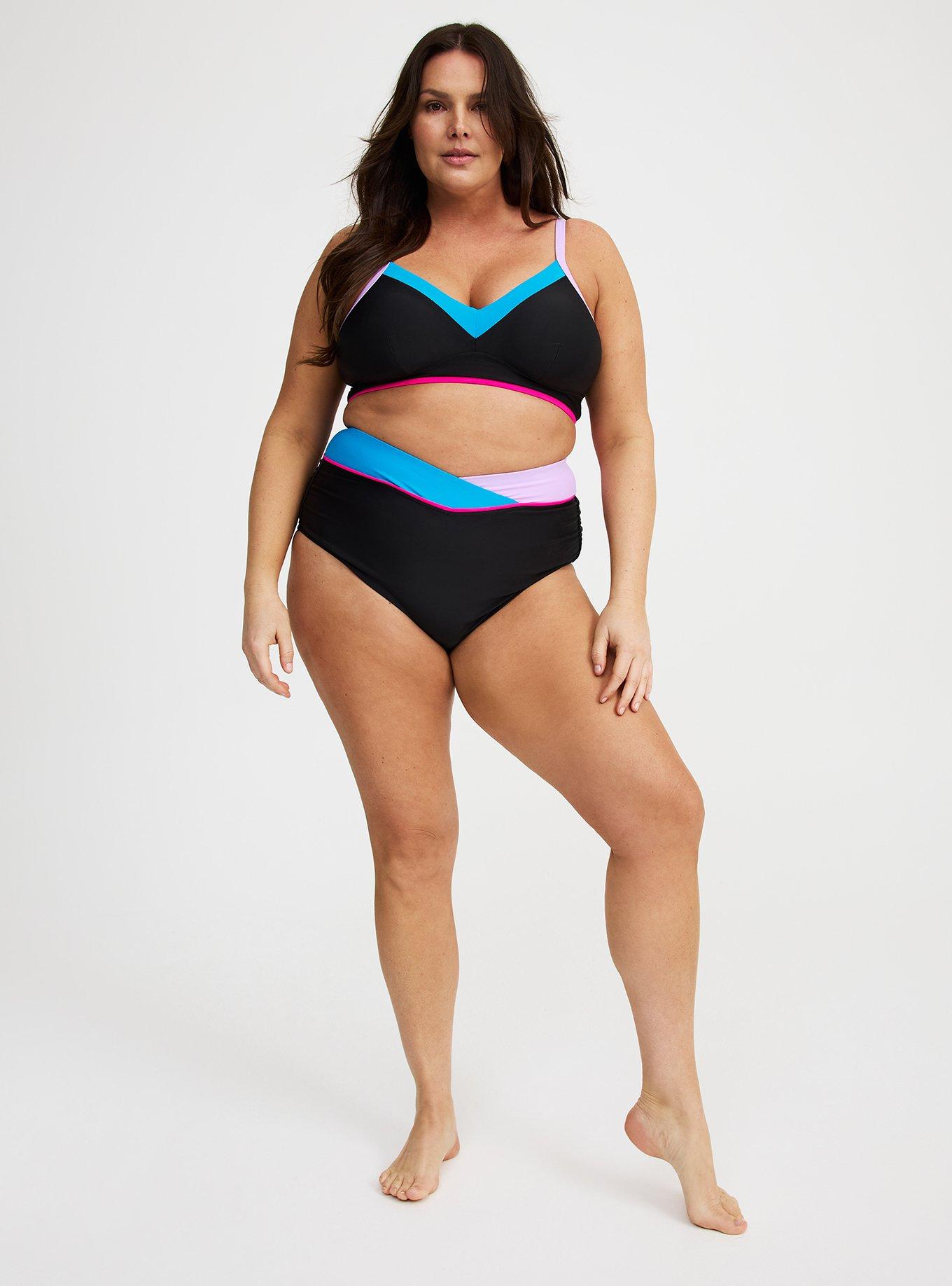 V-Front Ruched Swim Bottom