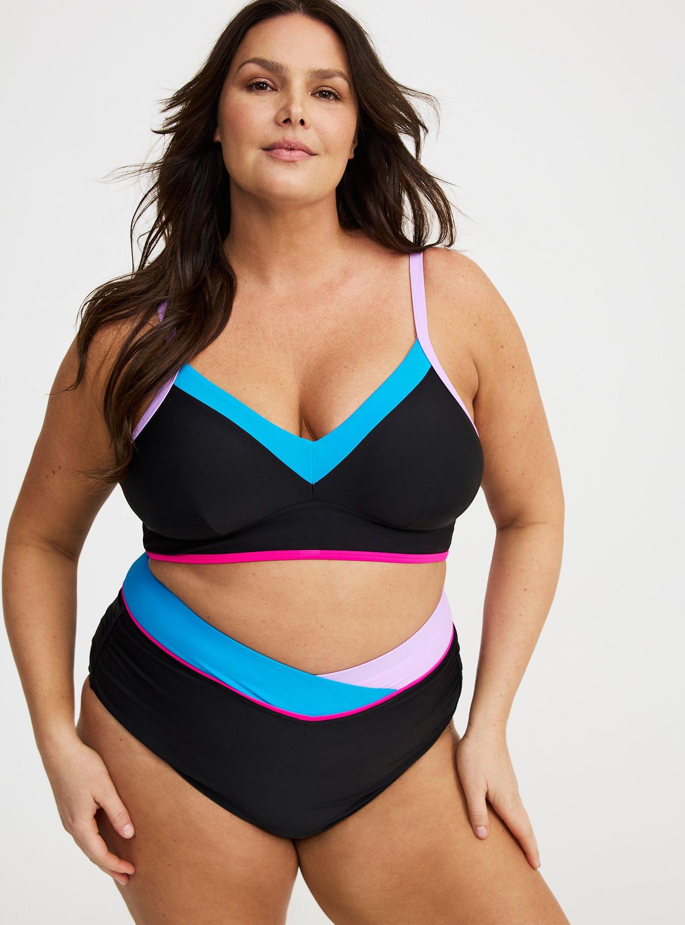 V-Front Ruched Swim Bottom