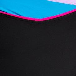 V-Front Ruched Swim Bottom, DEEP BLACK COLORBLOCK, swatch