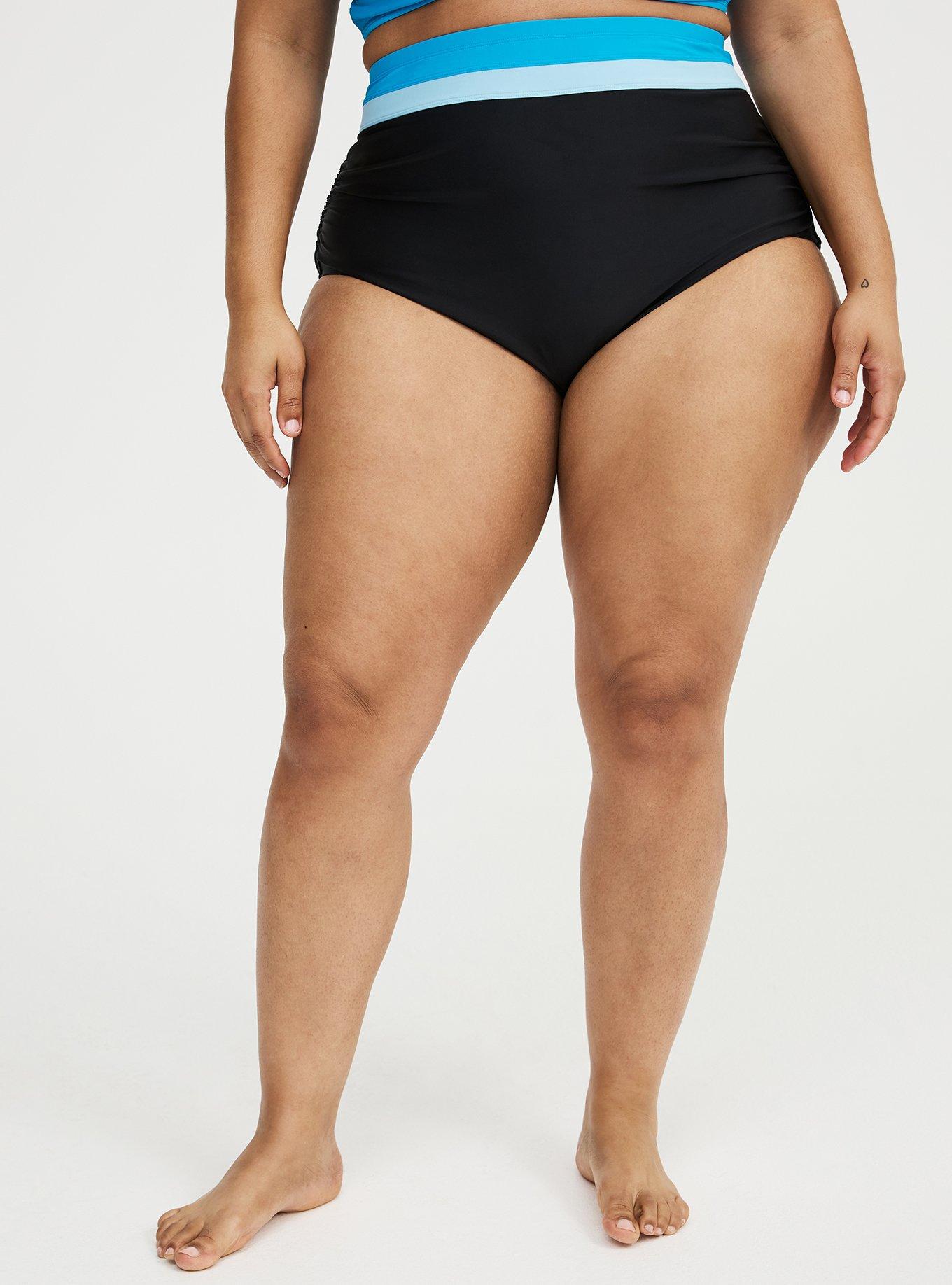 Ruched Swim Bottom, DEEP BLACK, alternate