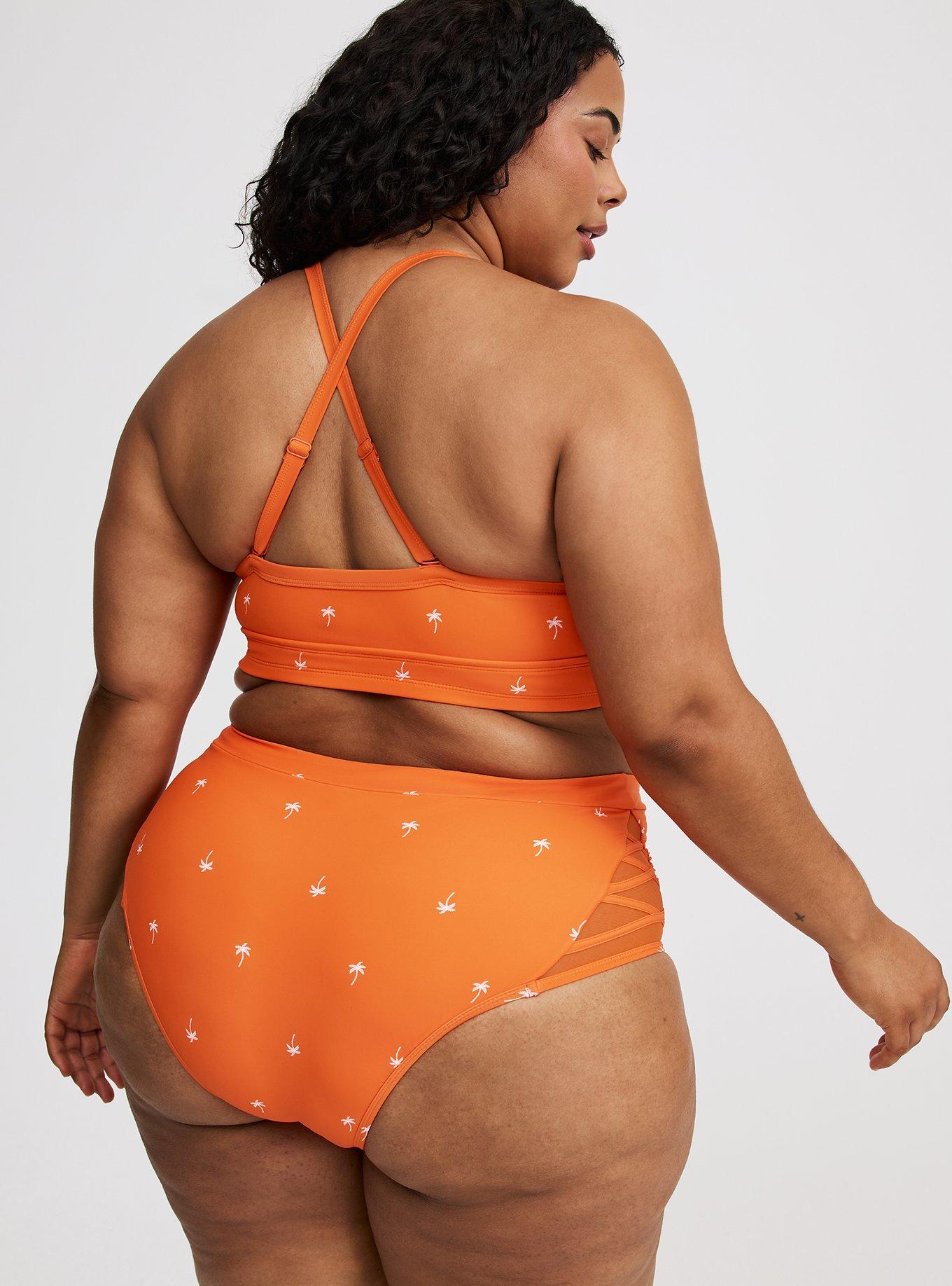 Laced Sides Mesh Swim Bottoms