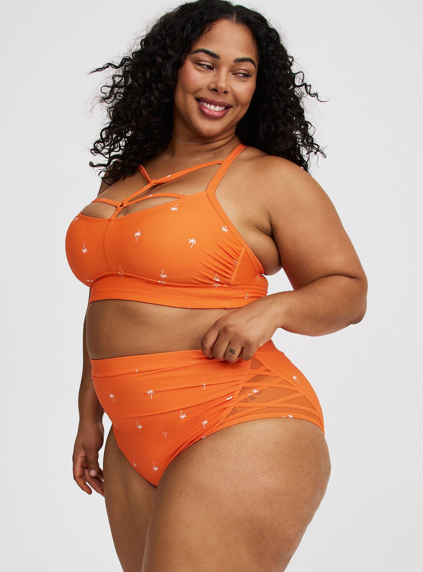 Laced Sides Mesh Swim Bottoms
