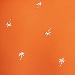 Laced Sides Mesh Swim Bottoms, PALM TREES NEON ORANGE, swatch