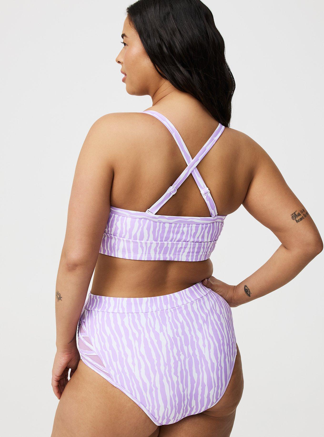 Laced Sides Mesh Swim Bottoms