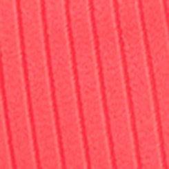 Ribbed Crossed Sides Swim Bottom, NEON CORAL, swatch