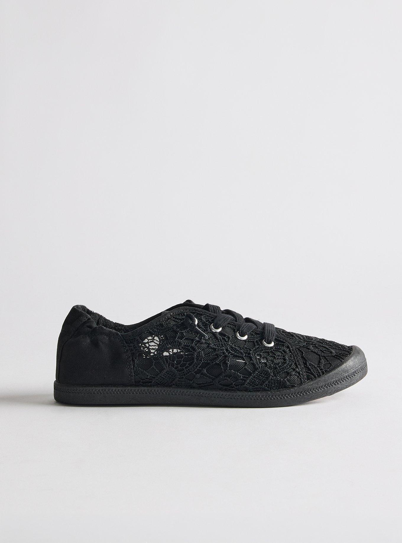 Crochet Ruched Sneaker (WW), DEEP BLACK, alternate