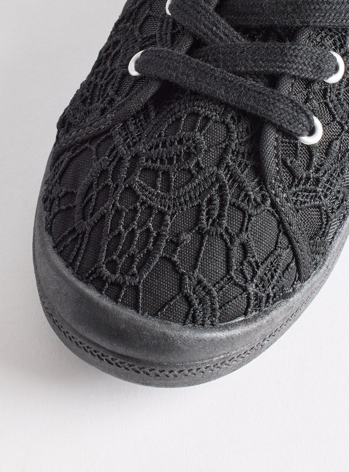 Crochet Ruched Sneaker (WW), DEEP BLACK, alternate