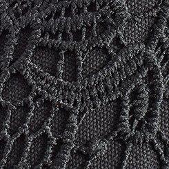 Crochet Ruched Sneaker (WW), DEEP BLACK, swatch