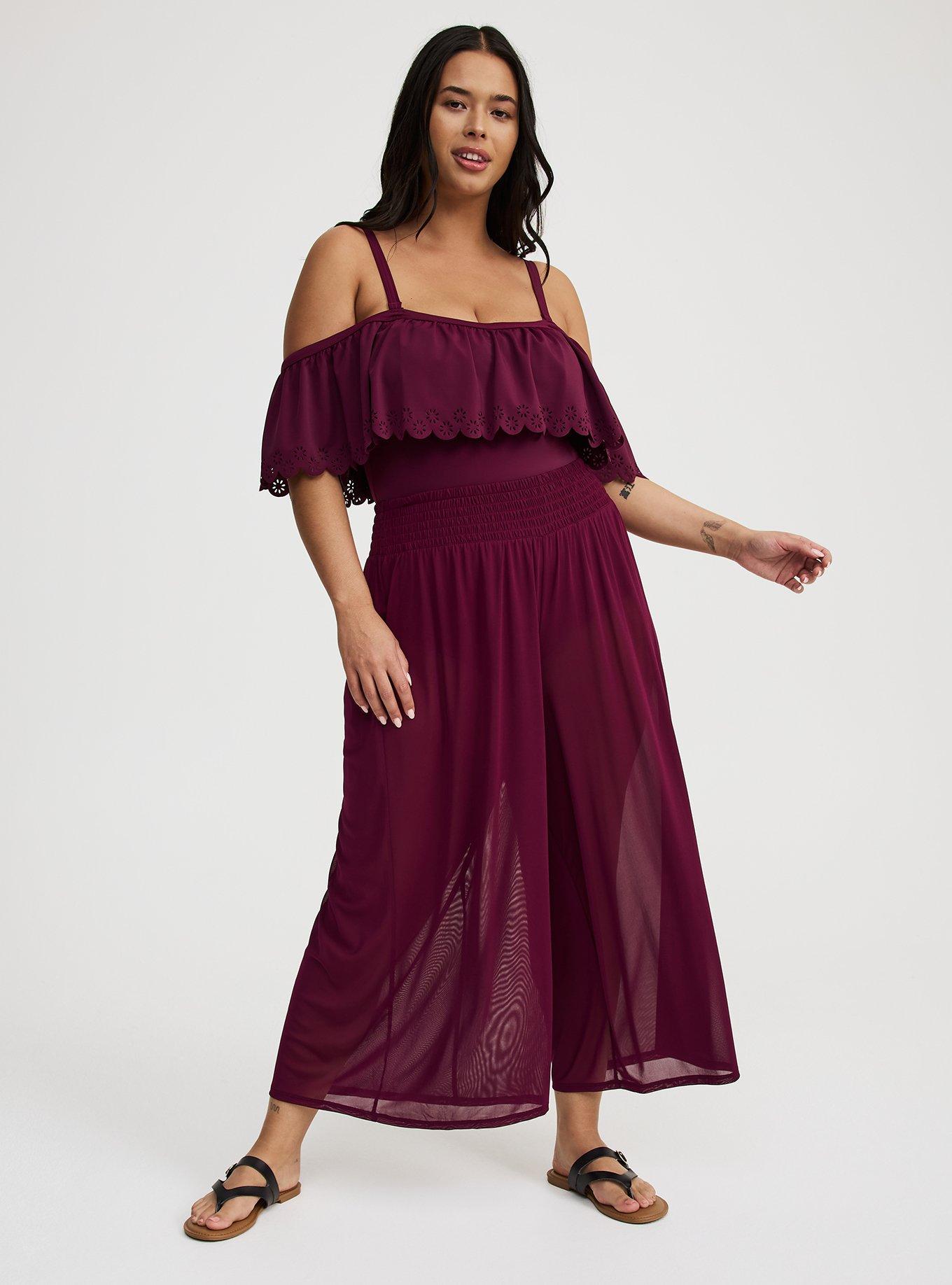 Retro Wire-Free Off-Shoulder One Piece