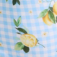 Retro Chic Off-Shoulder Cutout One Piece Swimsuit, COLLEEN LEMONS LIGHT BLUE PLAID, swatch