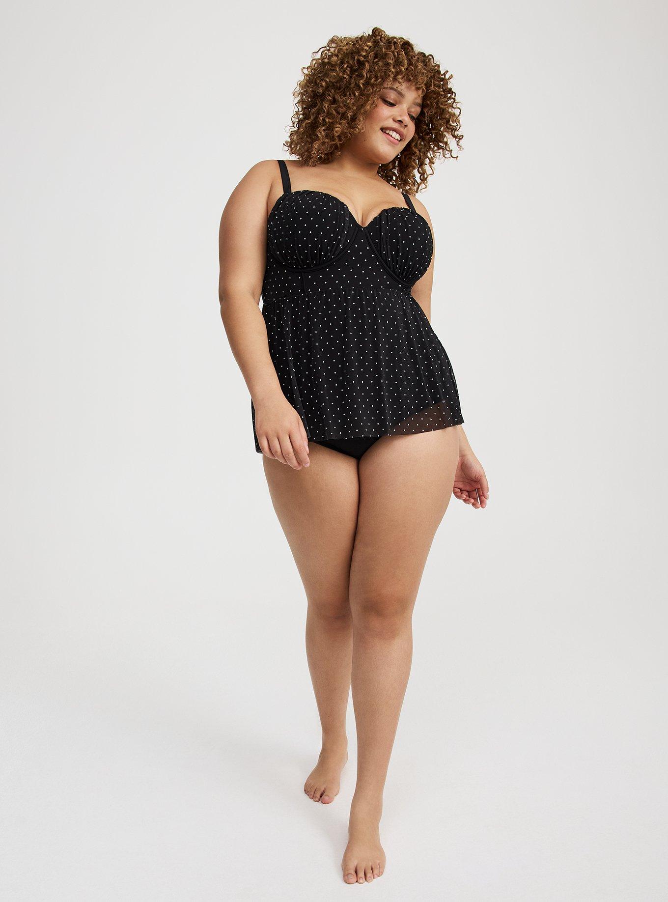 Retro Underwire Mesh Swim Dress