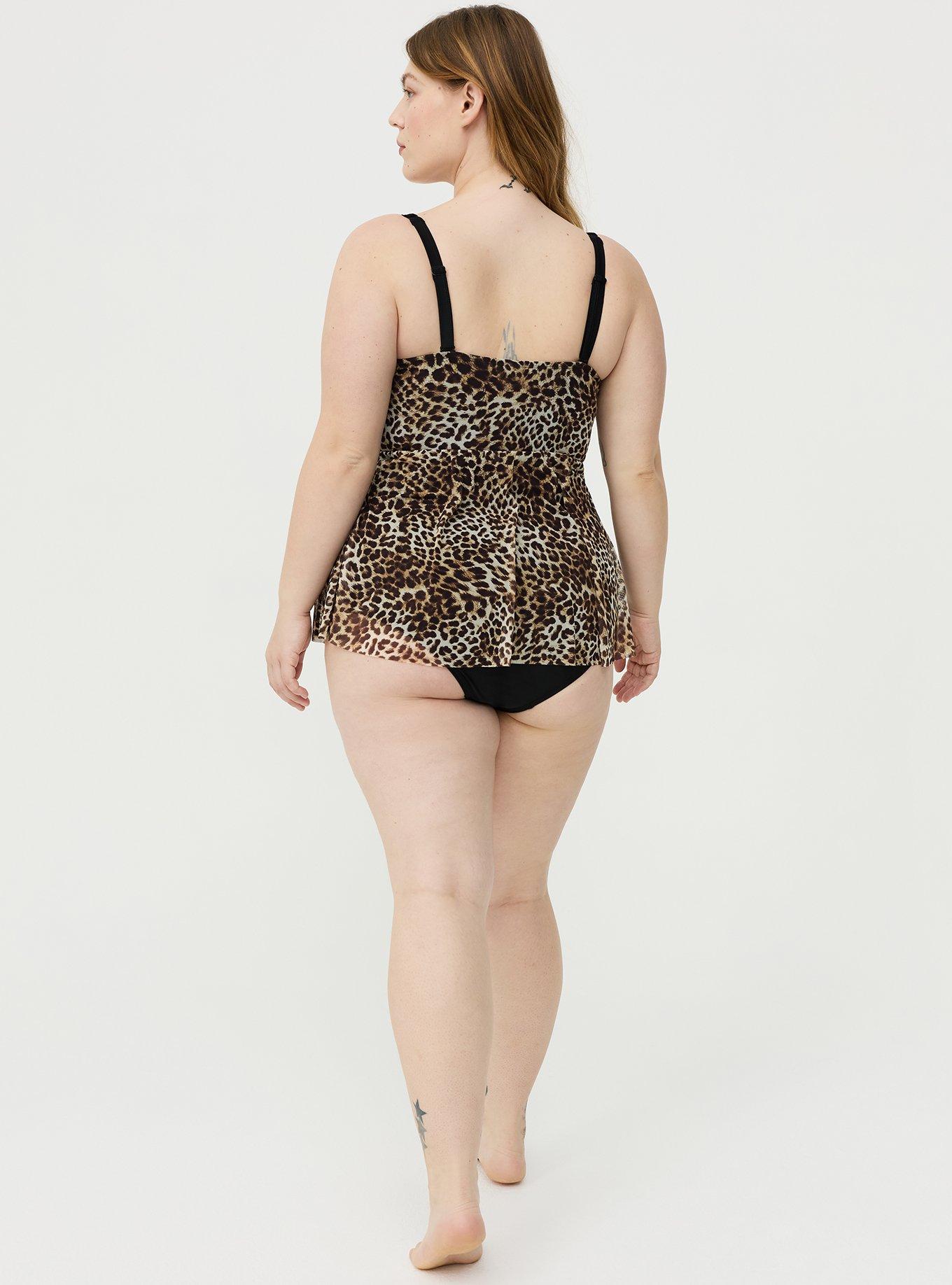 Retro Chic Underwire Swim Dress with Brief