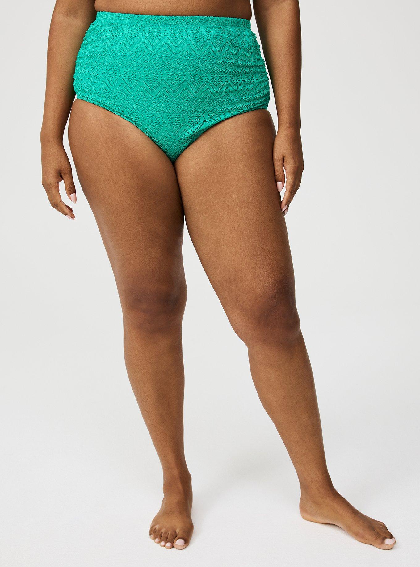 High-Rise Crochet Swim Bottom