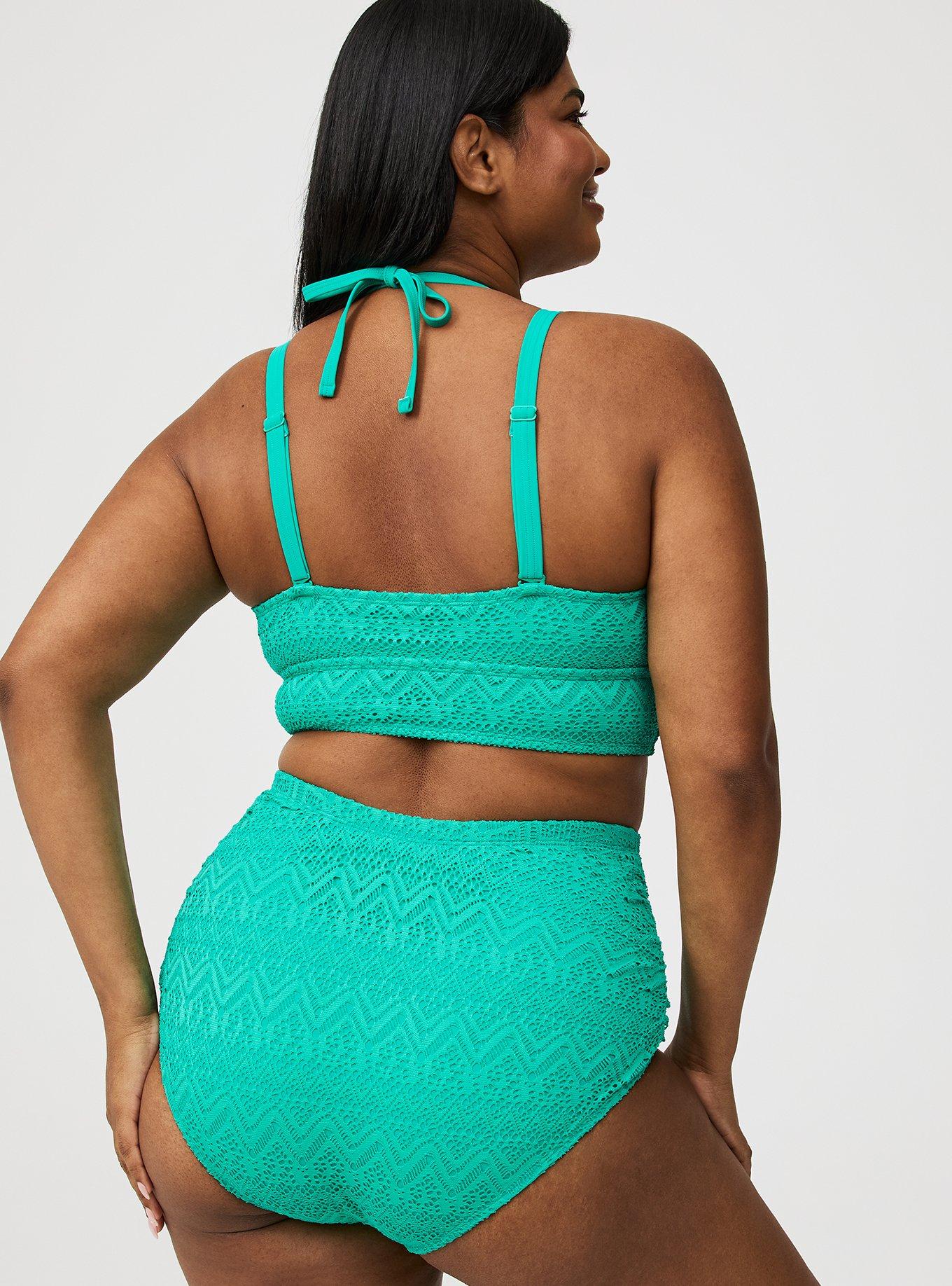 High-Rise Crochet Swim Bottom