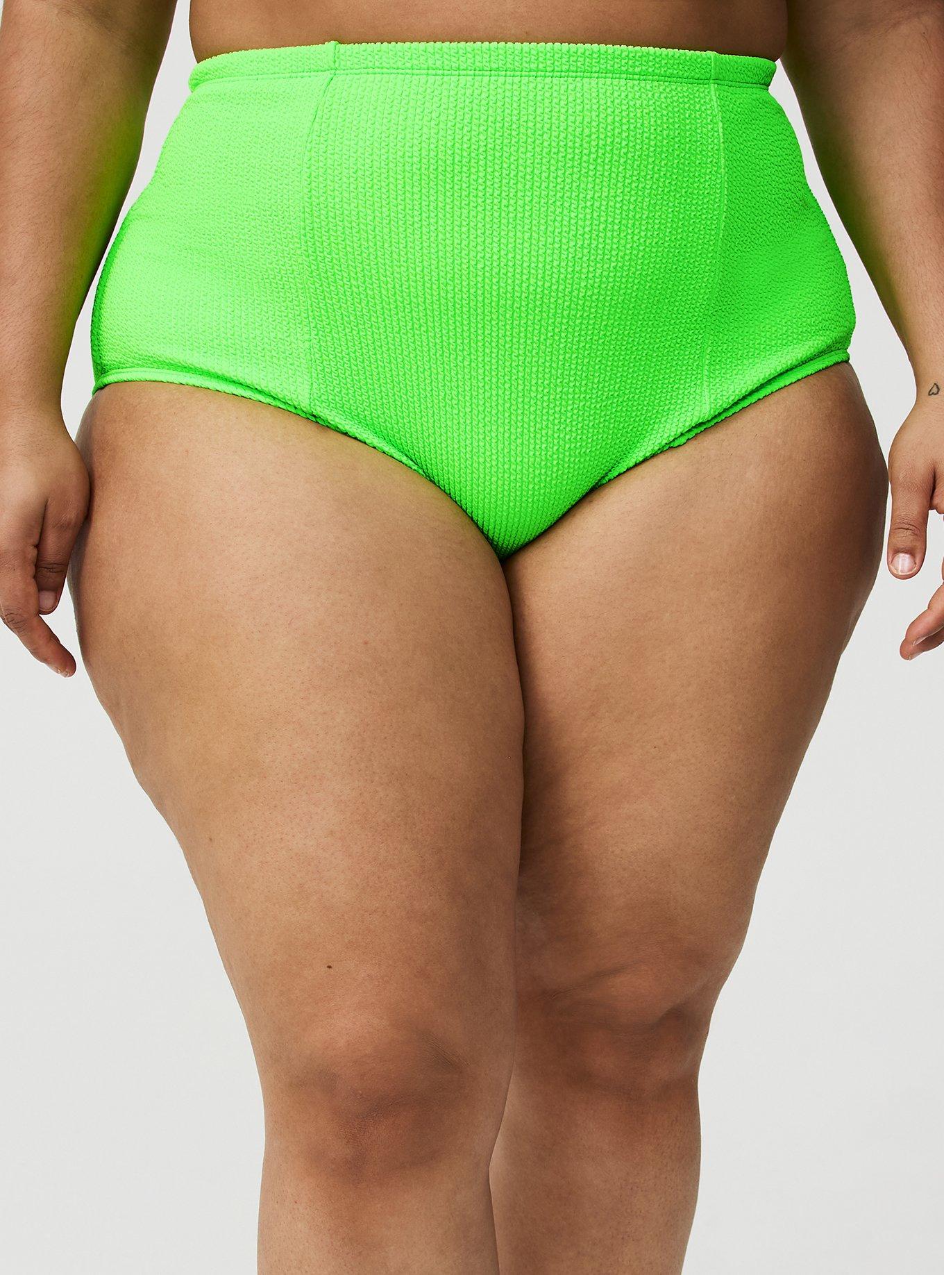 Textured Strappy Back Swim Bottom