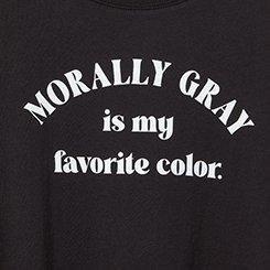 Morally Gray Classic Crew Tee, DEEP BLACK, swatch