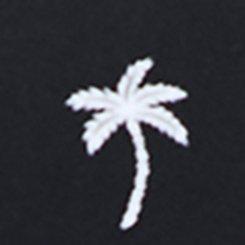 Wire-Free Button-Front Plunge Cheeky One Piece, PALM TREES DEEP BLACK, swatch