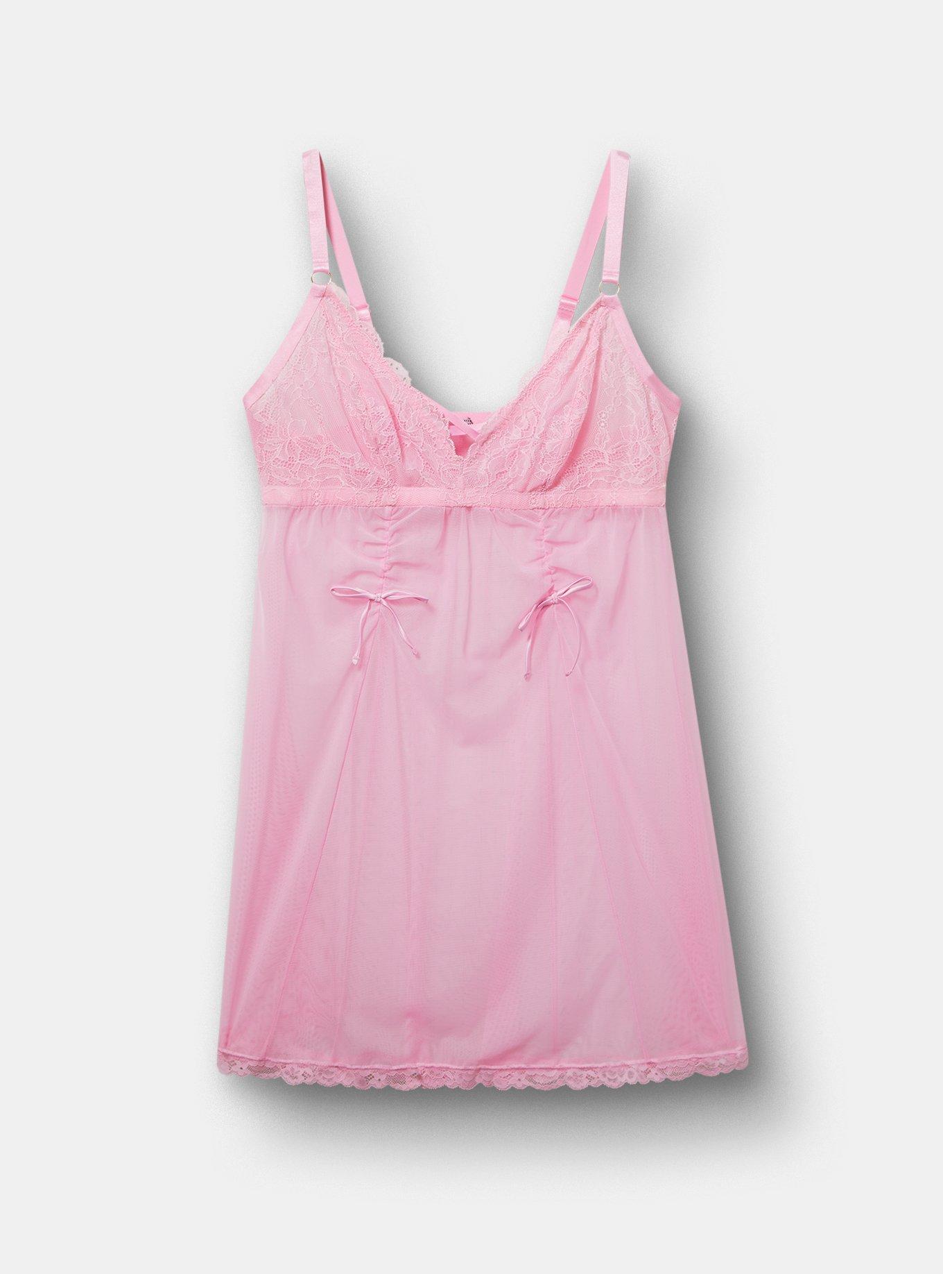 Lace Mesh Wire-Free Babydoll