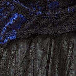 Lace Underwire Point D'Esprit Babydoll, BLACK, swatch