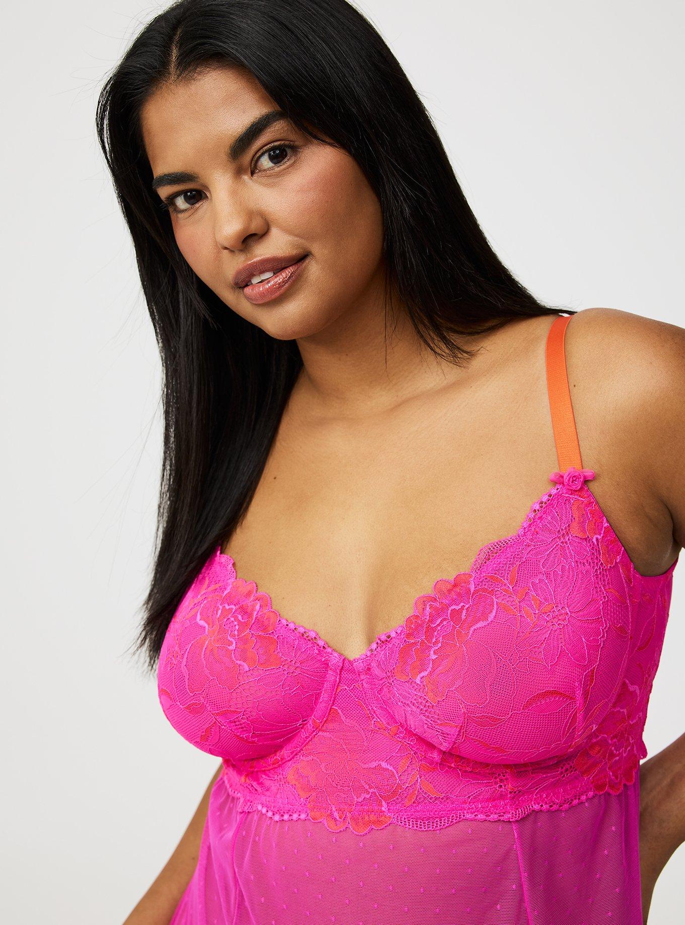Lace Underwire Point D'Esprit Babydoll