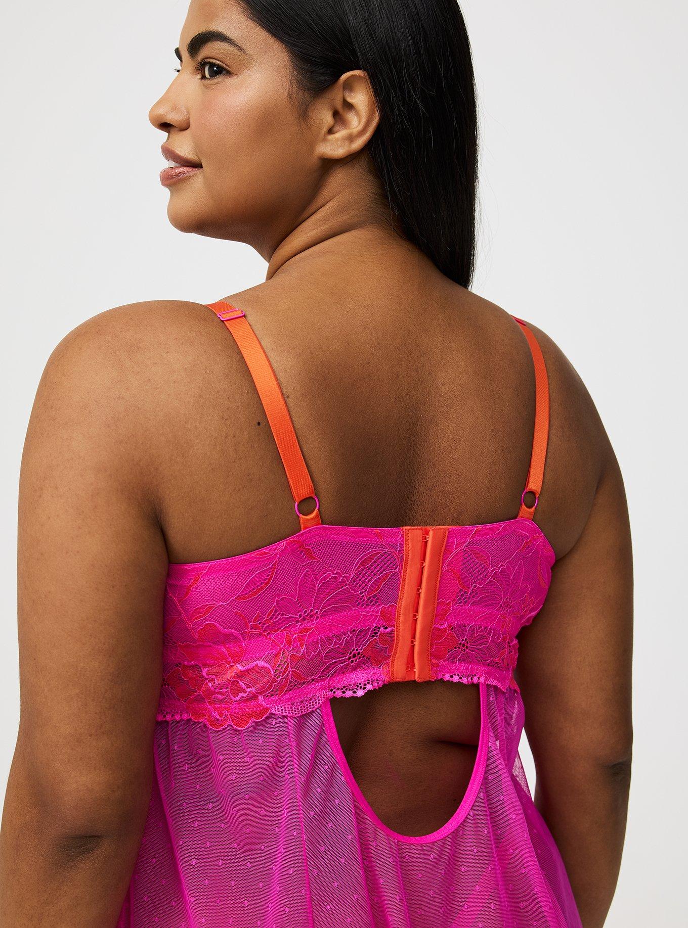 Lace Underwire Point D'Esprit Babydoll