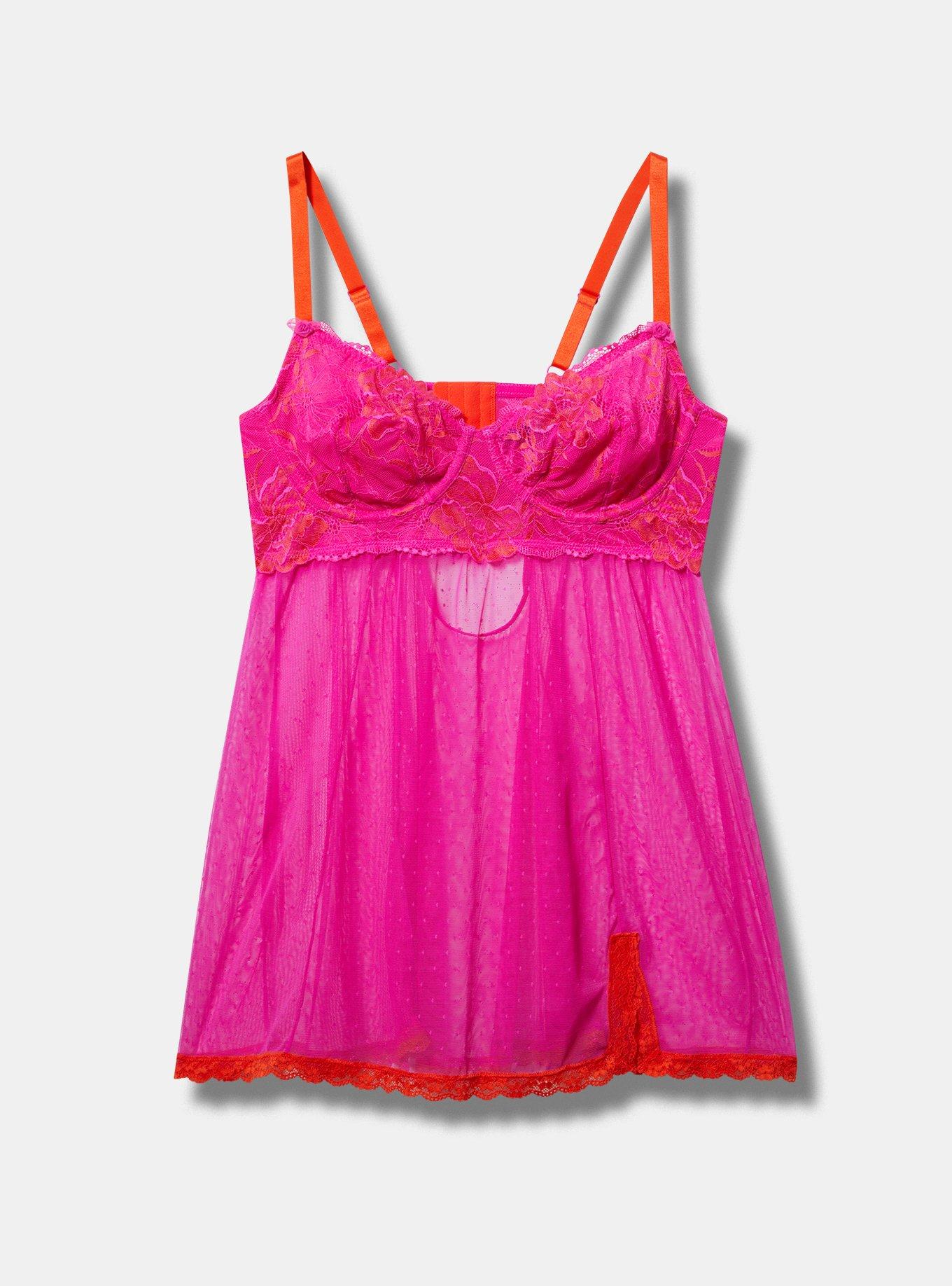 Lace Underwire Point D'Esprit Babydoll