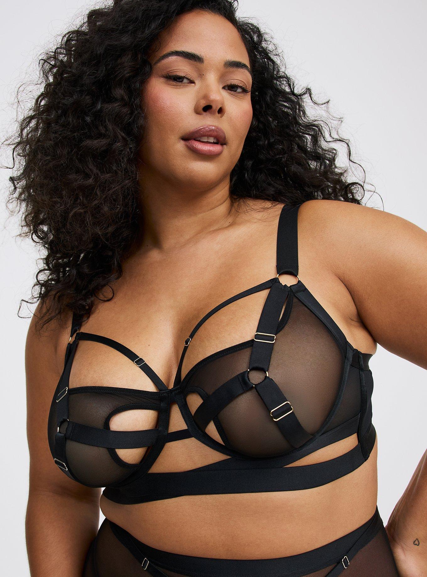 Bondage Open-Cup Strappy Bra