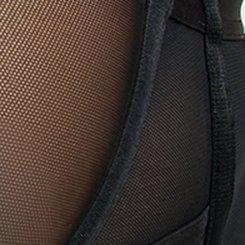 Strappy Open-Cup Bra, RICH BLACK, swatch