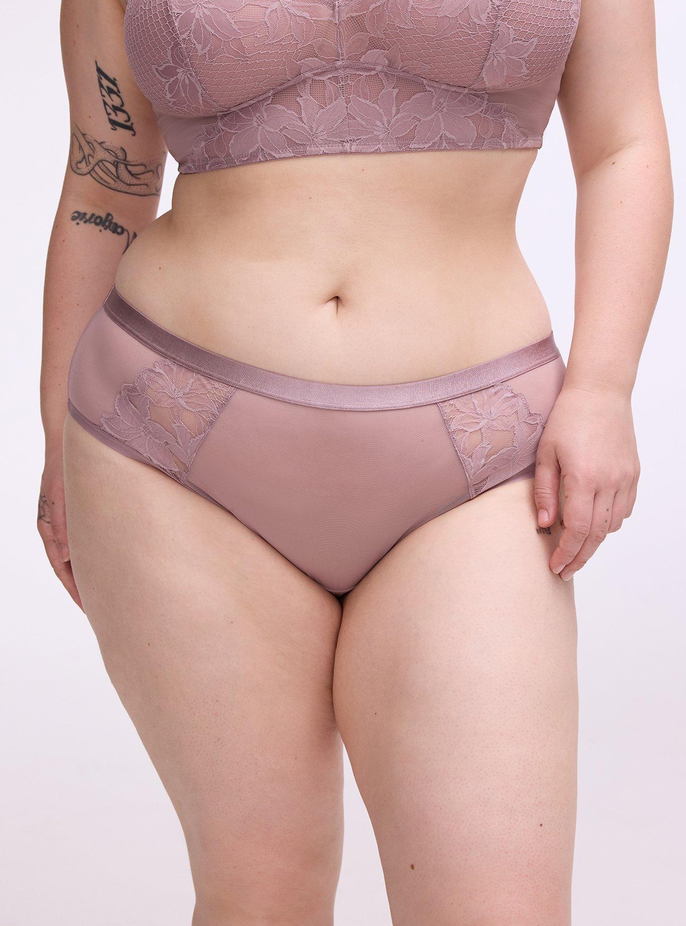 Lily Lace Mid-Rise Hipster Panty, TOADSTOOL, alternate