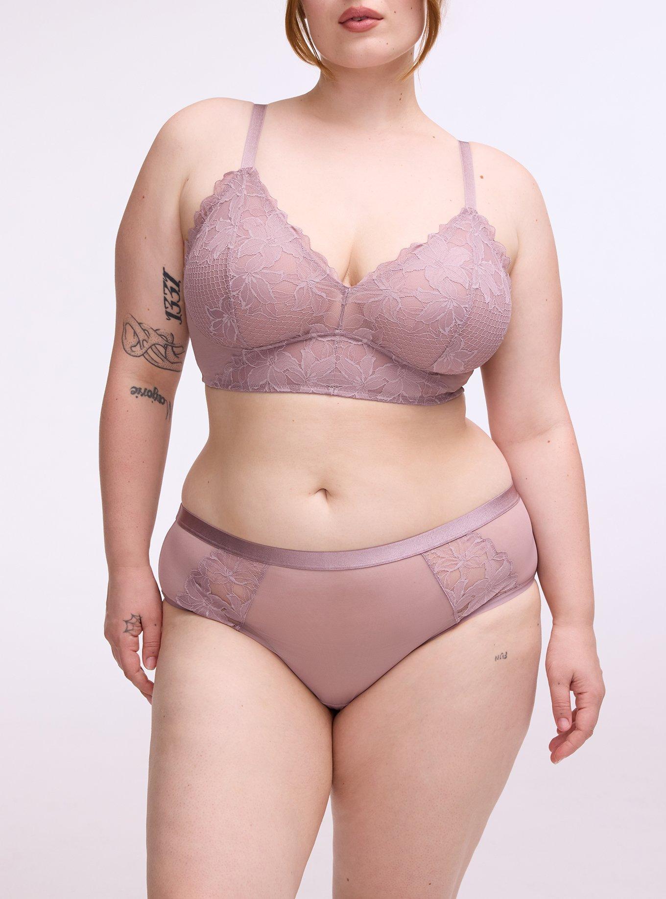 Lily Lace Mid-Rise Hipster Panty, TOADSTOOL, alternate