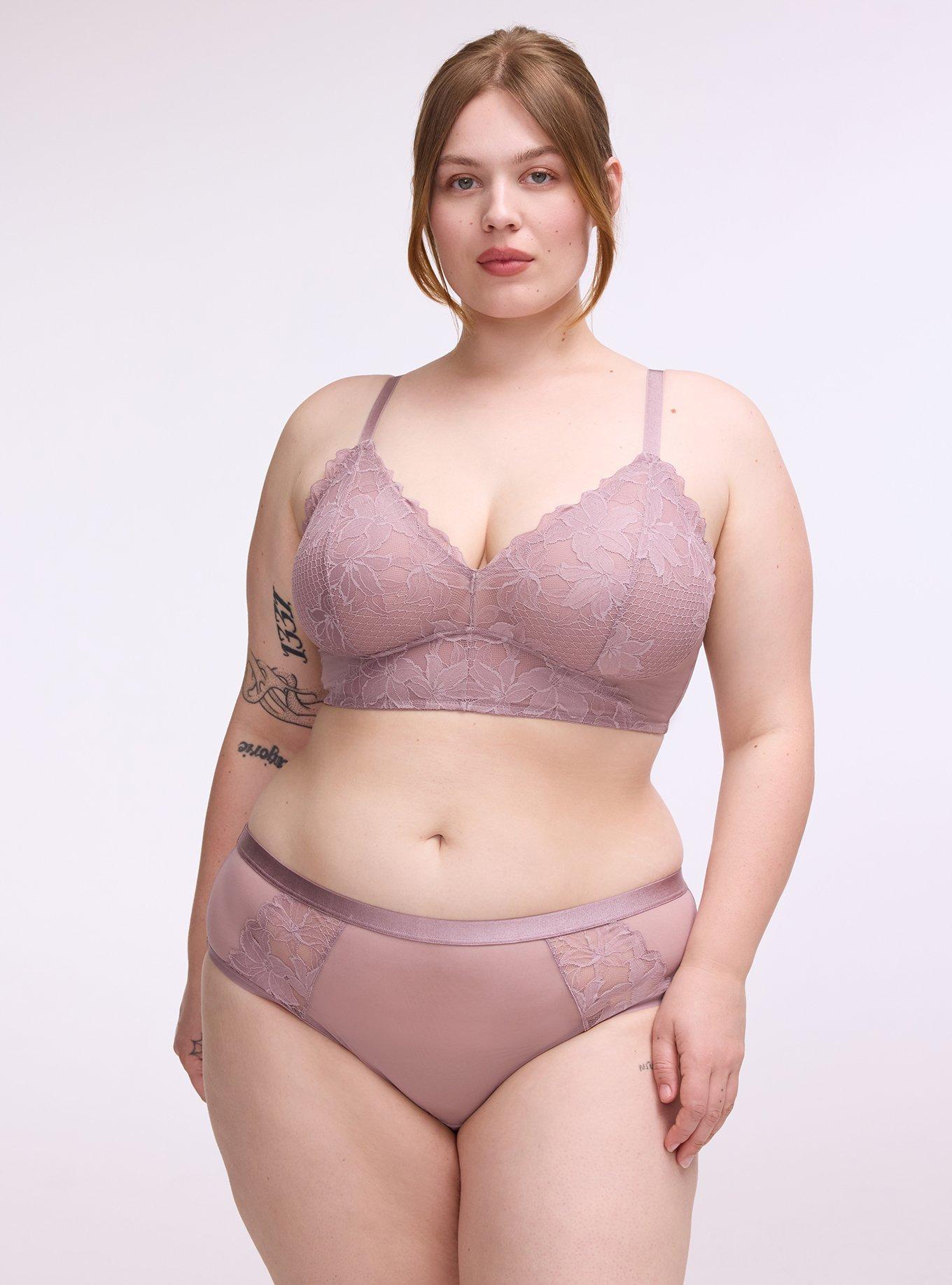 Lily Lace Mid-Rise Hipster Panty, TOADSTOOL, hi-res