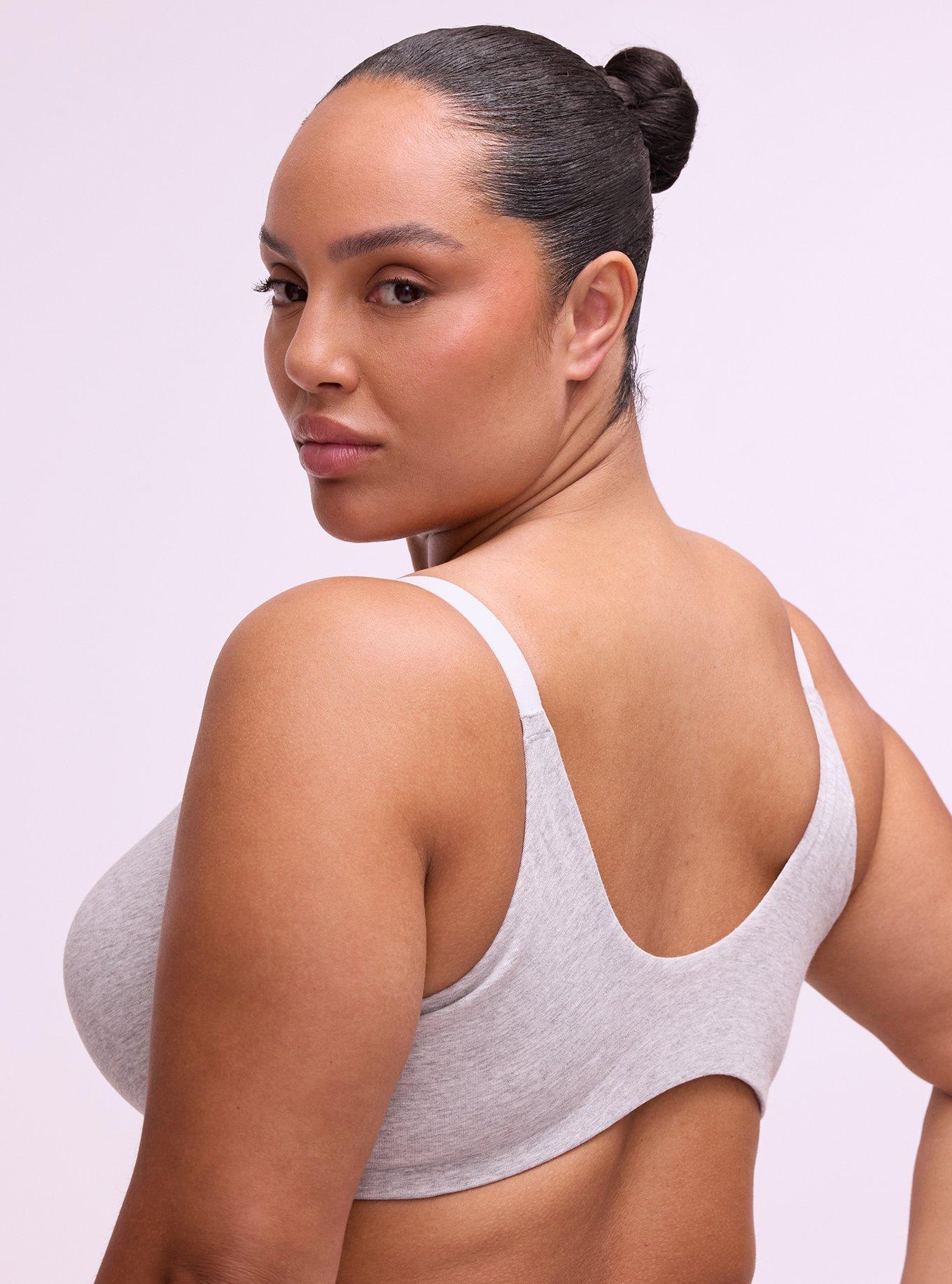 Perfect Coverage Cotton Push-Up Front-Close Bra, LIGHTEST HEATHER GREY, alternate