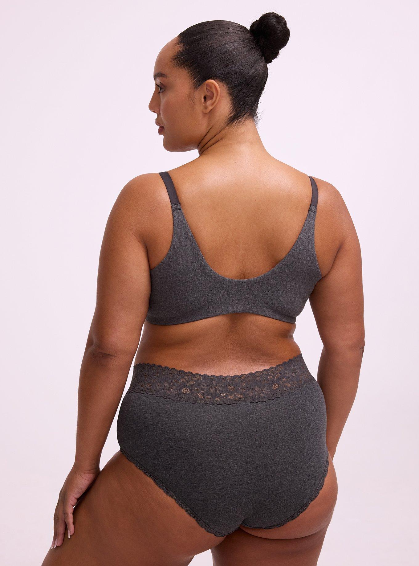 Perfect Coverage Cotton Push-Up Front-Close Bra, PHANTOM DARK HEATHER, alternate