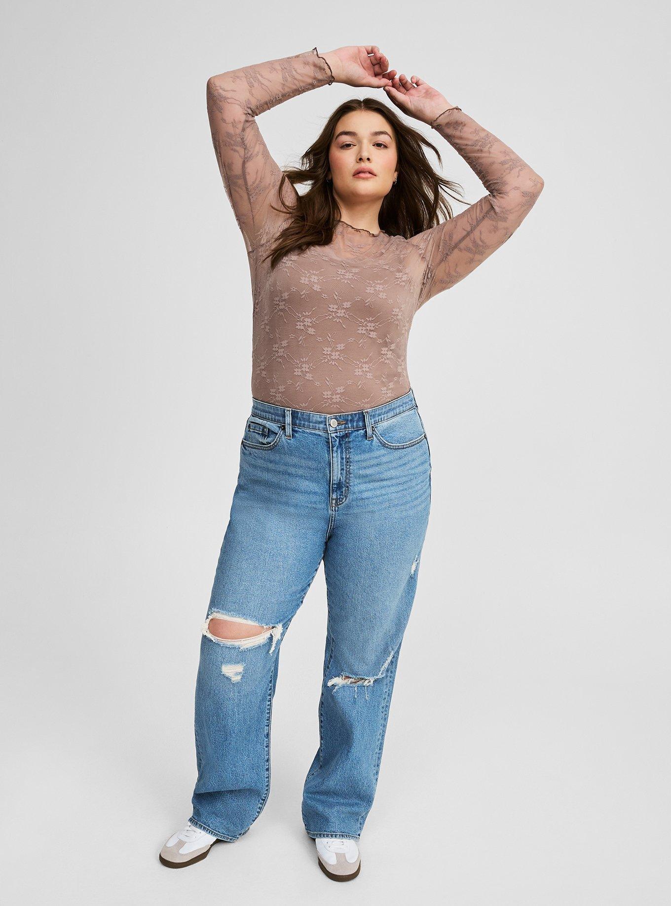 Stretch Sheer Lace Top