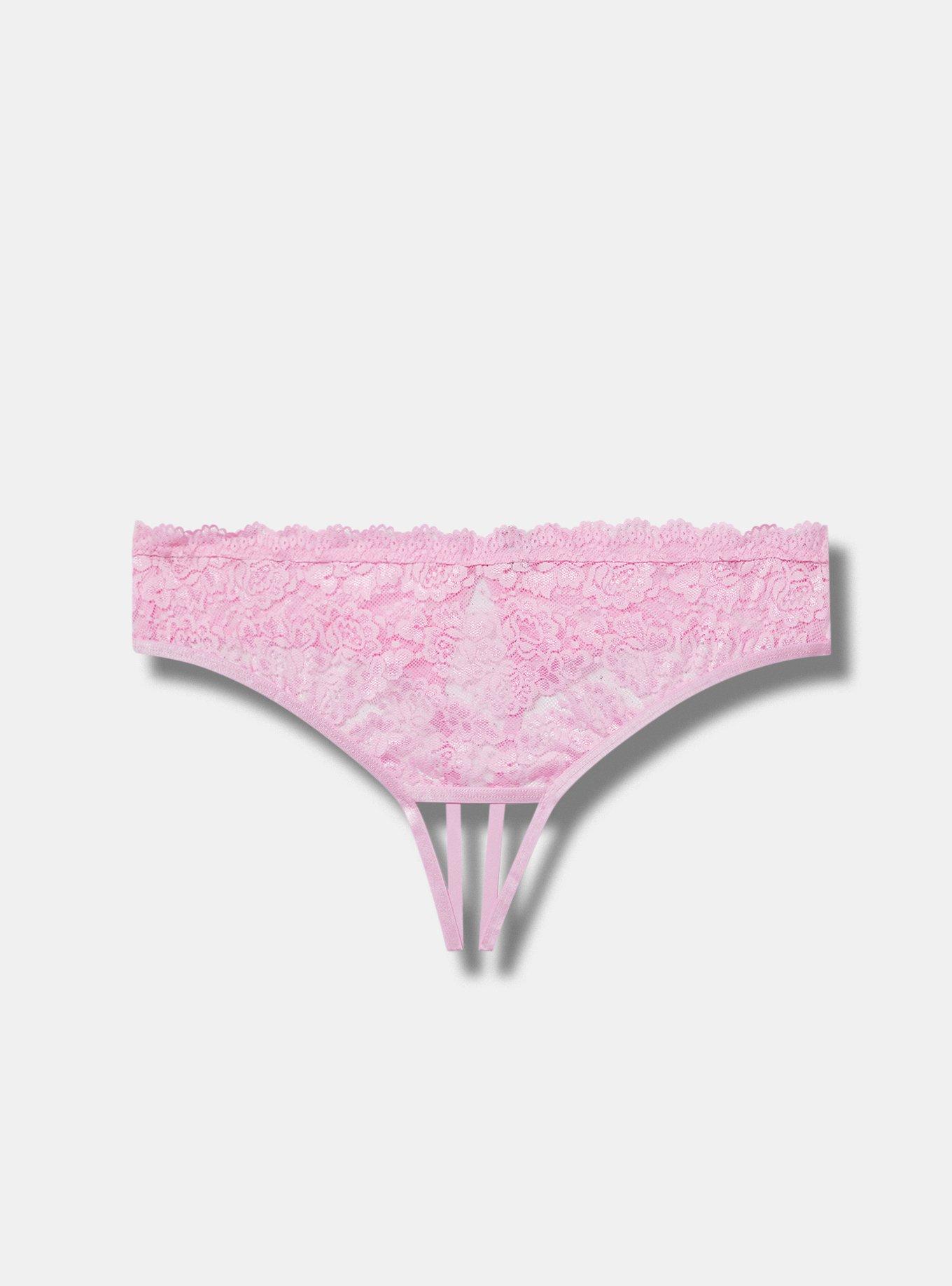 Split Gusset Lace Thong Panty