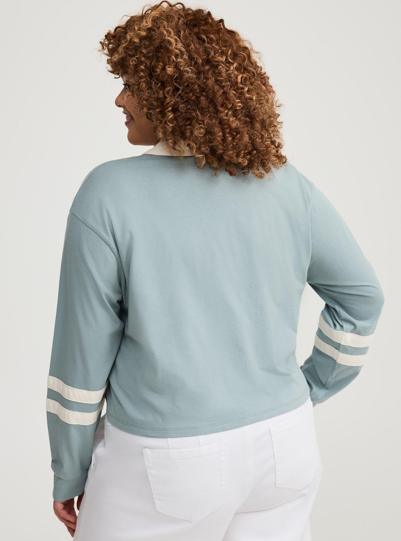 Rugby V-Neck Crop Top