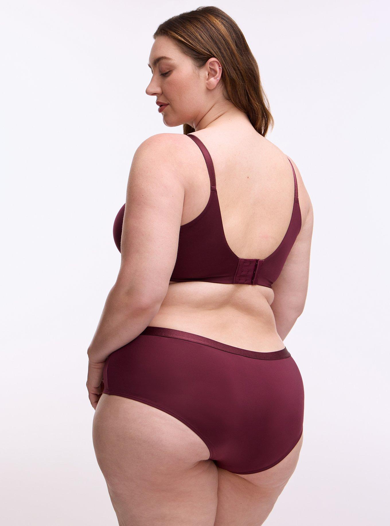 Plus Size Second Skin Mid-Rise Cheeky Panty, FIG, alternate