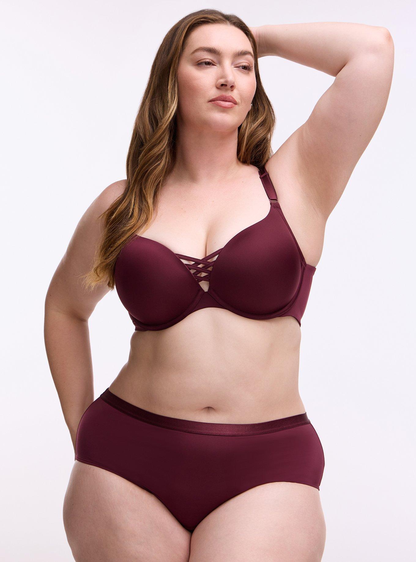 Plus Size Second Skin Mid-Rise Cheeky Panty, FIG, hi-res