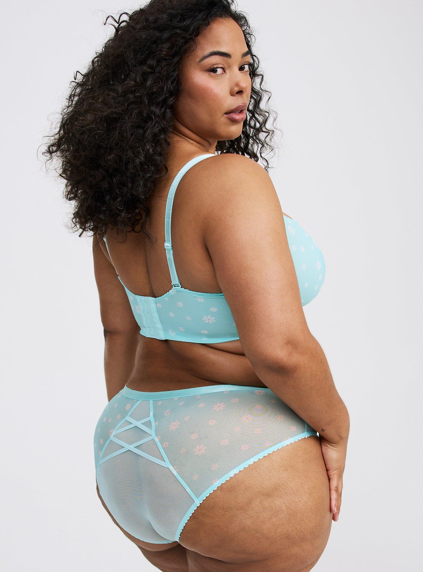 Mid-Rise Hipster Printed Mesh Panty