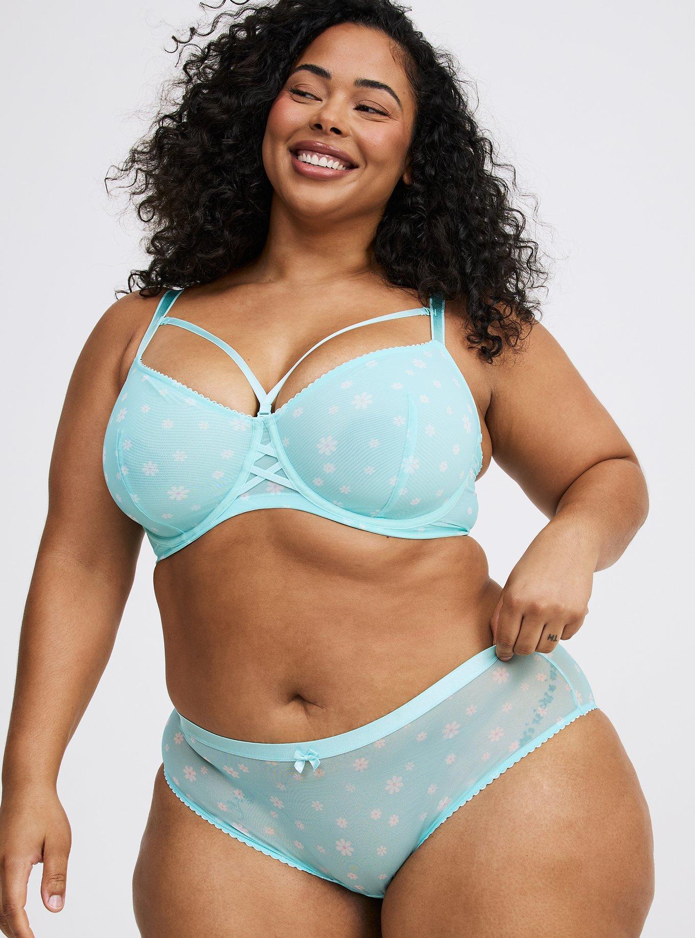 Mid-Rise Hipster Printed Mesh Panty