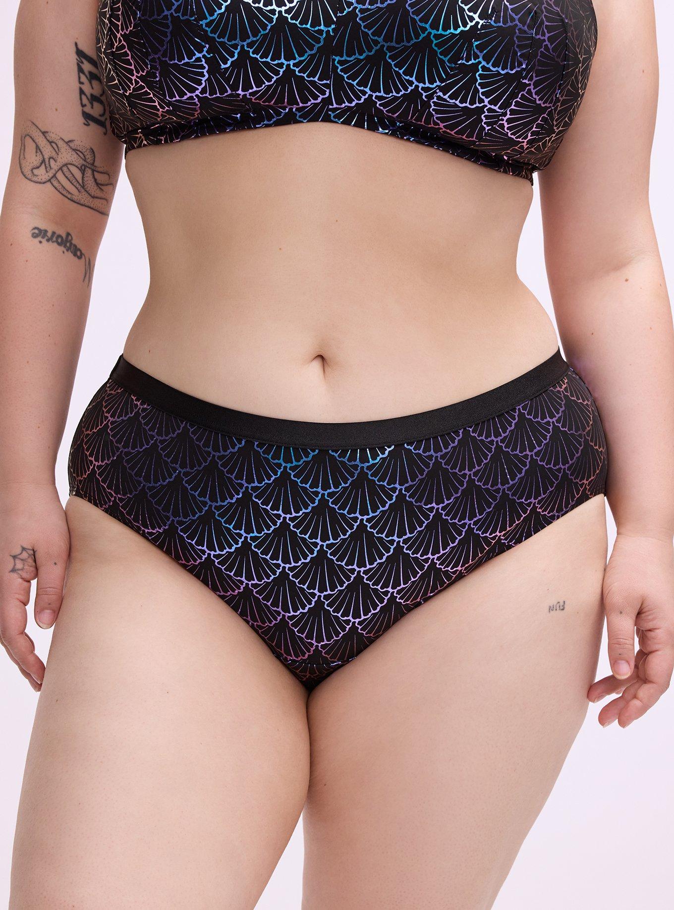 Second Skin Mid-Rise Hipster Panty, SHELL SCALES BLUE, alternate