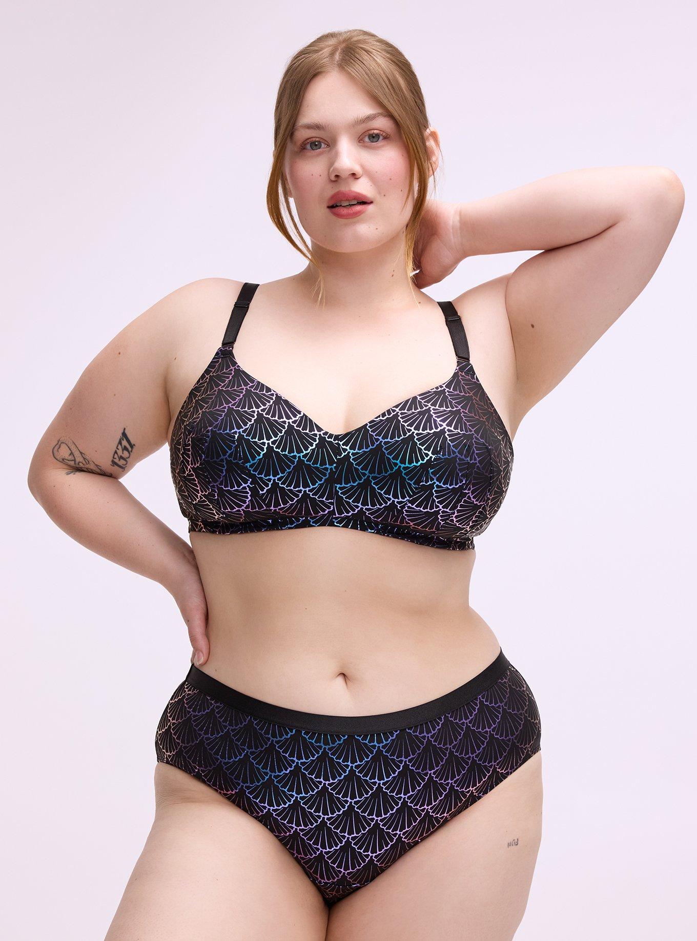 Second Skin Mid-Rise Hipster Panty, SHELL SCALES BLUE, hi-res