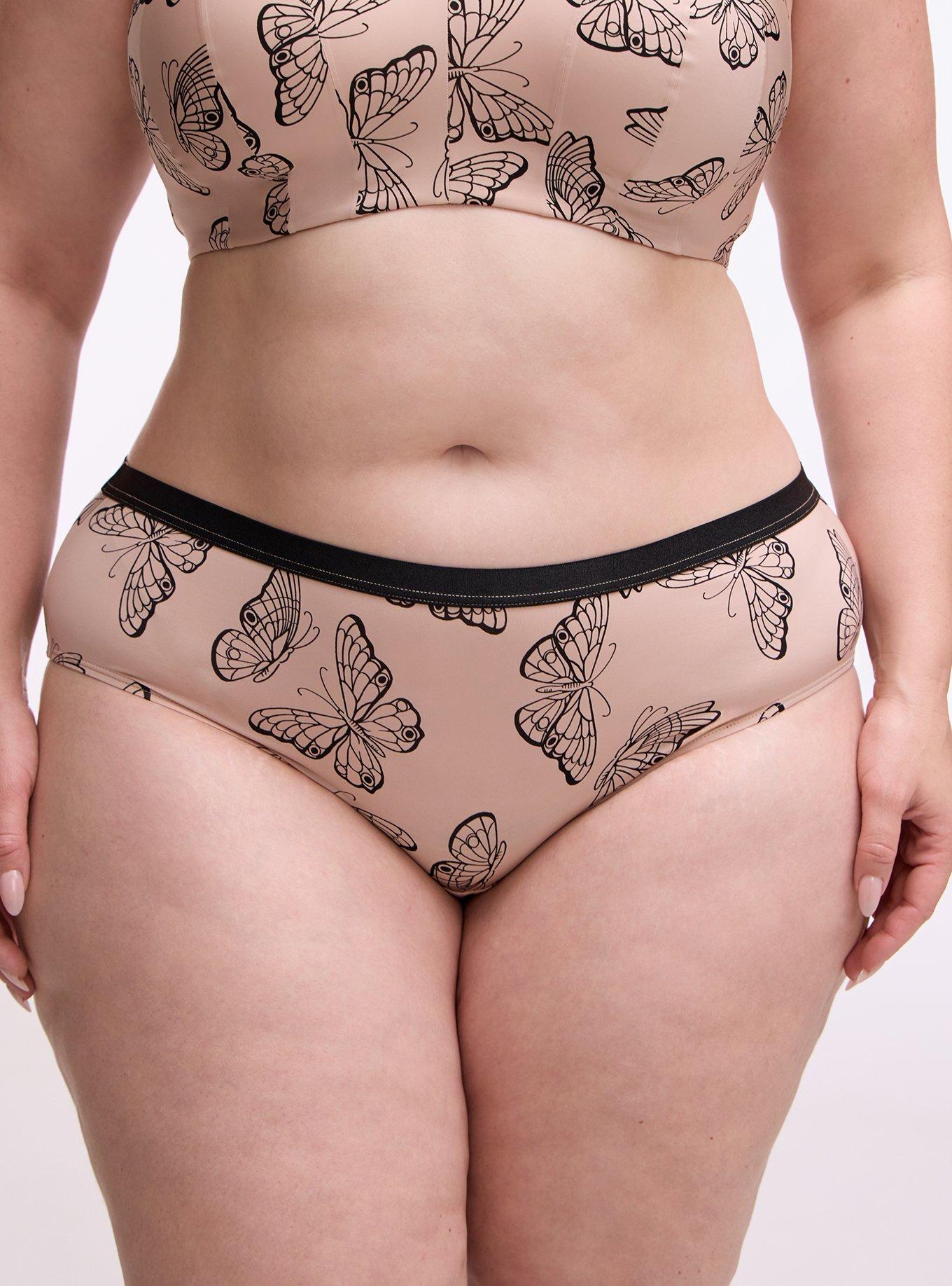 Second Skin Mid-Rise Hipster Panty, DELICATE BUTTERFLIES  ROSE, alternate