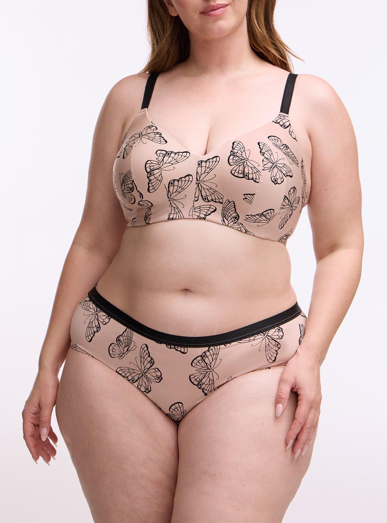 Second Skin Mid-Rise Hipster Panty, DELICATE BUTTERFLIES  ROSE, alternate