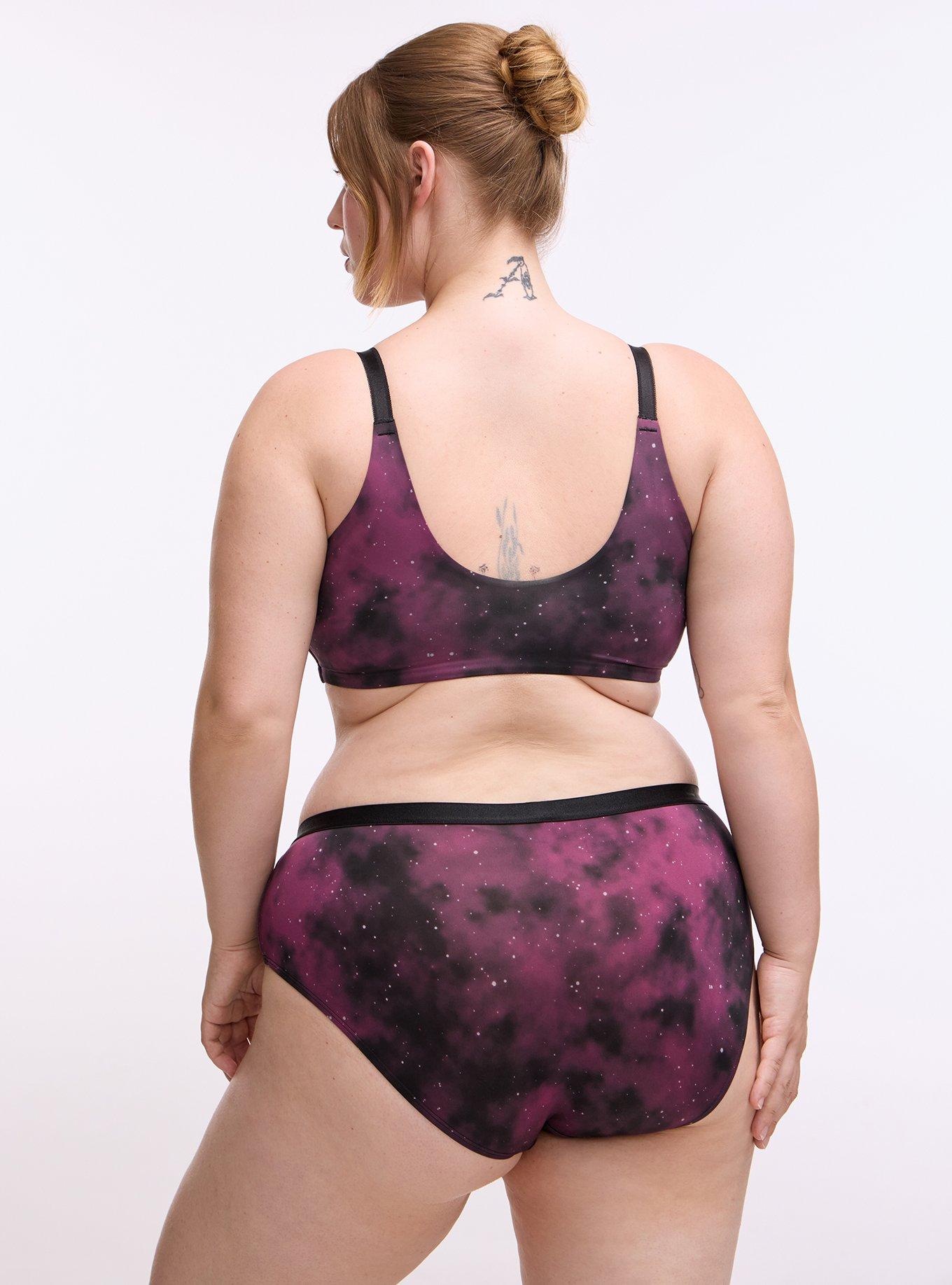 Second Skin Mid-Rise Hipster Panty, SKYLAR GALAXY BURGUNDY, alternate