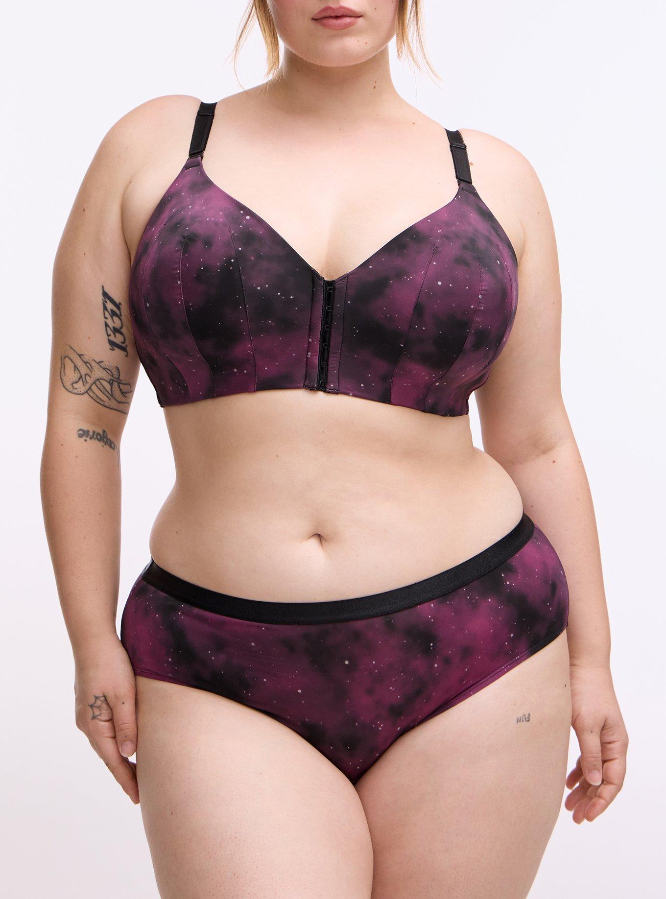 Second Skin Mid-Rise Hipster Panty, SKYLAR GALAXY BURGUNDY, alternate