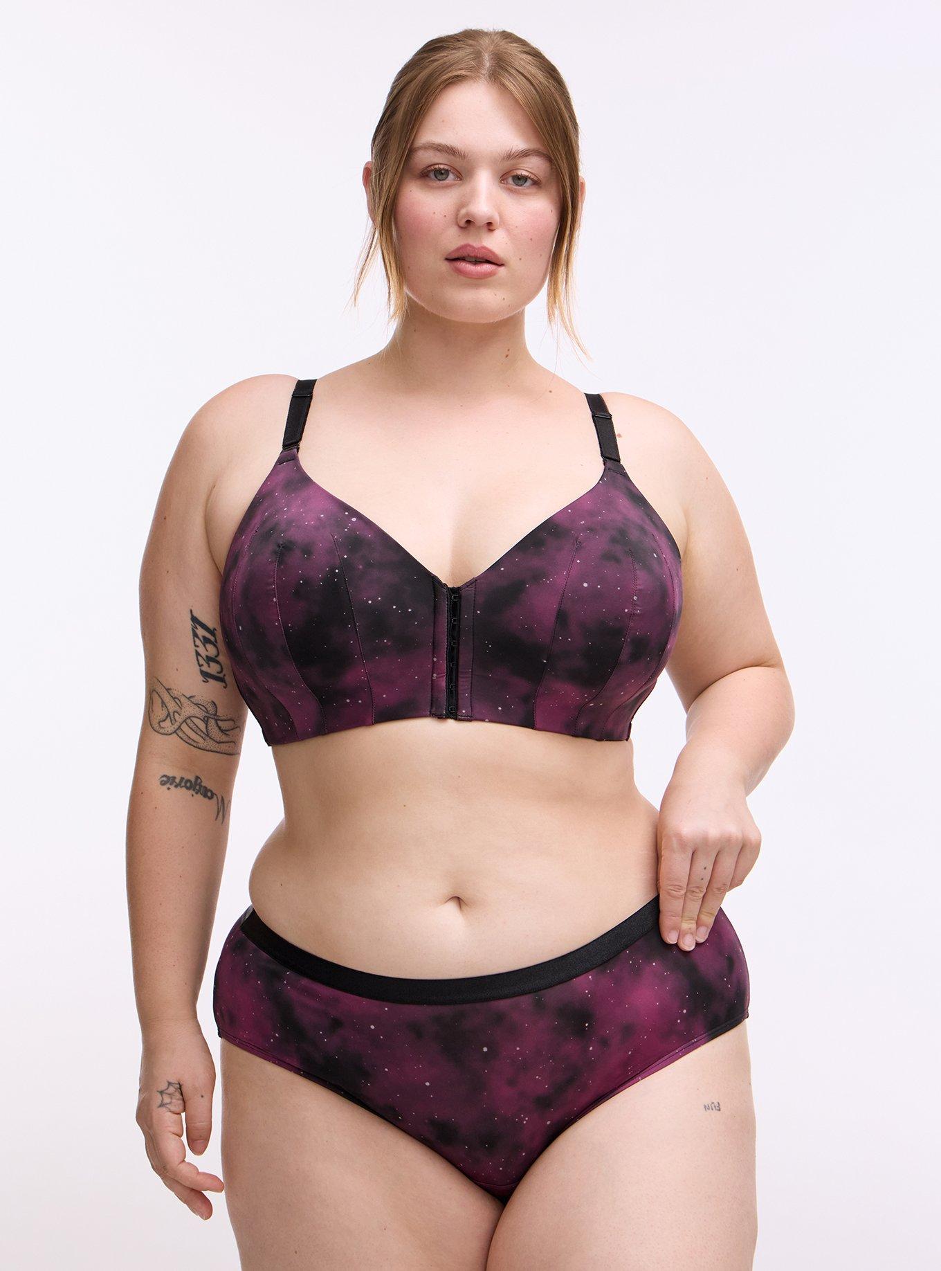 Second Skin Mid-Rise Hipster Panty, SKYLAR GALAXY BURGUNDY, hi-res